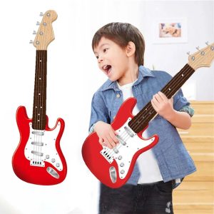 17-Inch Kids Electric Guitar Toy - Interactive Musical Instrument with LED Lights