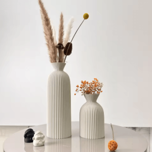 2-Piece Wavy Art Dry Vase Set for Home & Office Decor