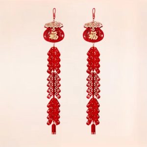 2026 Chinese New Year Hanging Firecracker & Fu Character Decoration