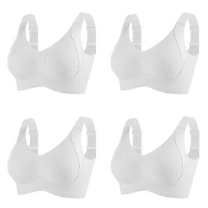 4-Piece Seamless Wireless Push Up Bra Set For Women With Full Comfort Support