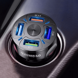 4 Port USB Car Charger Adapter