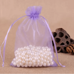 50 Piece Organza Gift Bags Sheer Jewelry and Party Favor Pouches