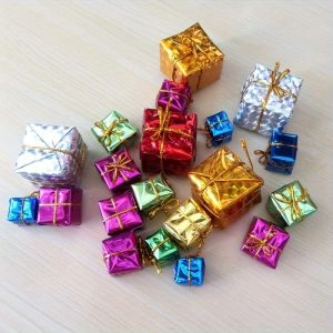 50pcs Mini Christmas Ornament Gift Boxes