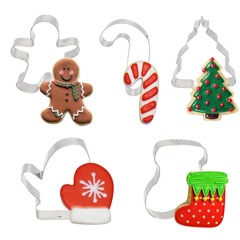 5Pcs Christmas Cookie Cutter Set