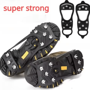 8 Teeth Ice Gripper Spikes Anti Slip Shoe Covers for Winter Hiking Snow Traction