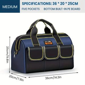 AIRAJ Professional Electrician Tool Bag Heavy Duty Instrument Work Organizer with Belt