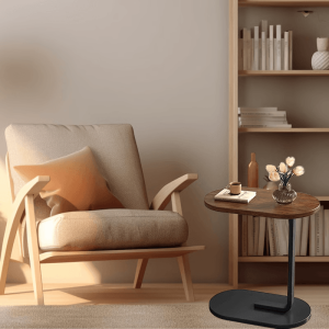 Adjustable Height Laptop Table - Rotating Side Table for Sofa & Bed Use