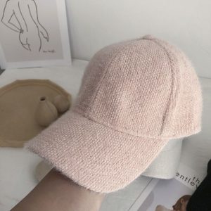 Adjustable Windproof Baseball Cap for Men and Women, Warm Rabbit Fur Snapback Cap, Autumn Winter Outdoor Travel Peaked