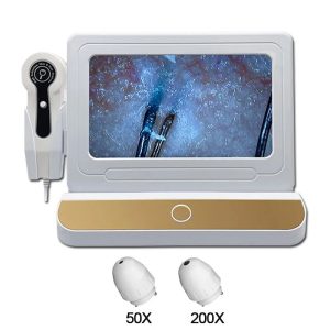 Advanced LCD Scalp Detector Digital Hair Skin Analyzer with Dual-Lens Microscope for Hair Follicle Testing and Skin