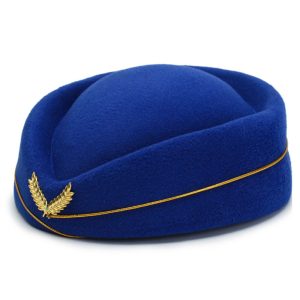 Air Hostess Beret Hat for Women - Formal Uniform Accessory for Parties & Costumes