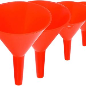 All-in-One Kitchen & Home Kitchen Funnel Set - 4 Sizes Plastic Funnels for Liquid Transfer Funnels