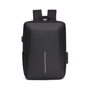 Anti-theft Hard Shell Backpack, Men's High Capacity Travel Bag, USB Charging Business Computer Bag
