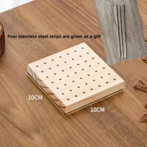 Bamboo Grid Block Plate for Crochet Weaving Crochet Block Plate Gift for Crochet Projects
