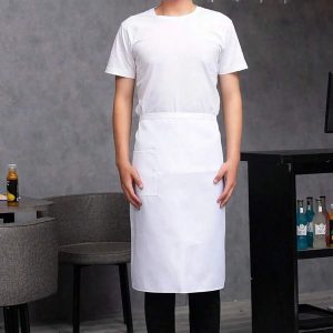 Black Half Apron with Pockets for Chef Waiter and Restaurant Use