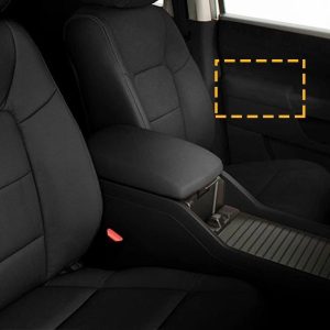 Black Leather Front Door Panels Armrest Cover - Scratch Resistant, Soft & Comfortable