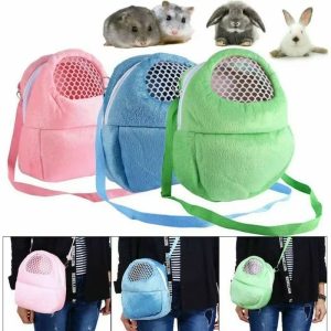 Breathable Small Pet Travel Carrier Bag - Rabbit, Hamster & Guinea Pig Warm Hand-Held Pouch
