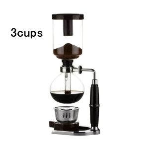 BrewMaster Glass Siphon Coffee Maker - 3 & 5 Cup Vacuum Coffee Maker with Reusable Filter