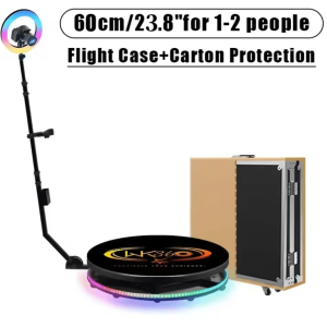 CHACKTOK 360 Photo Booth Machine with Auto Spin Remote and Custom Logo App