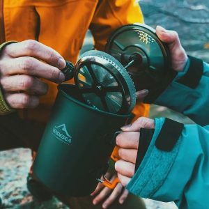Camping Coffee Pot with French Press for Outdoor Use