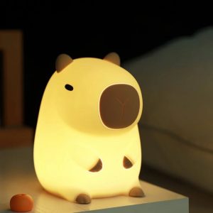 Capybara Silicone Night Light - Cute Anime LED Rechargeable Lamp