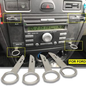Car Radio CD Stereo Extractor Kit, Key Release Removal Pin Tools for Easy Installation