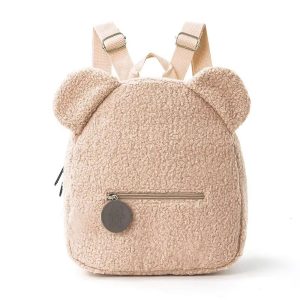 Cartoon Bear Ears Plush Backpack Fashionable Casual Kids Backpack