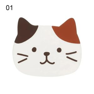 Cartoon Cat Silicone Drink Coasters Heatproof Non Slip Placemats