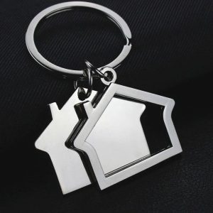 Cartoon House With Window Keychain Bag Charm For Men Women