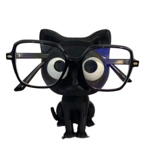Cat Shaped Glasses Holder Stand - Eyeglasses & Sunglasses Display Rack for Desk or Nightstand