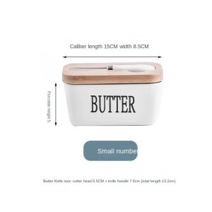 Ceramic Butter Container with Integrated Slicer Knife