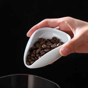 Ceramic Coffee Bean Metering Plate Tea Dose Tray Exquisite Kitchen Accessory for Home Cafe Sample Display