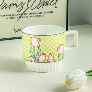 Ceramic Tulip Flower Coffee Mug