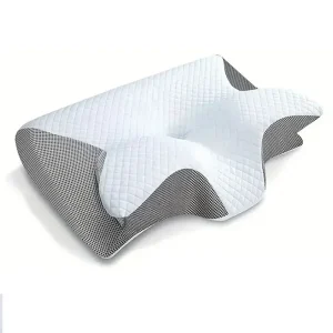 Cervical Neck Pillow with Memory Foam, Butterfly Shaped, Slow Rebound Design for Neck Protection and Sleep Care