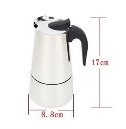 Classic Stovetop Moka Pot Espresso Maker - Italian Style Coffee Percolator (4/6/9 Cup Options)