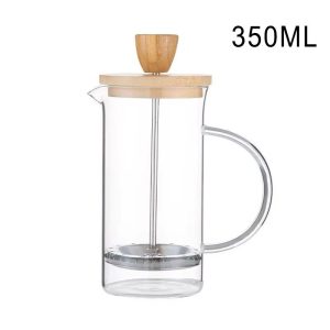 Coffee French Press Pot - High Borosilicate Glass Brew and Tea Maker with Filter