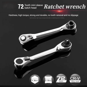 Compact 2in1 Ratchet Wrench and Screwdriver Bit Set