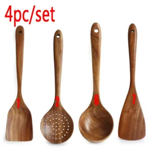 Cooking Utensils Wooden Set, Wooden Spoons, Soup Tools, Kitchen Gift