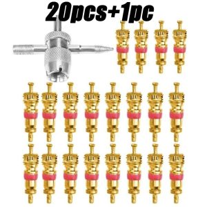 Copper Tire Valve Core Removal Tool with Cleaning Repair Kit for Car Bike Motorcycle