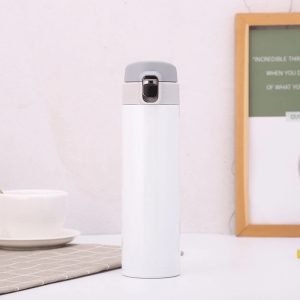 Creative Bullet Cover Thermos Cup, Simple Solid Color Water Cup, Students Go To School Design