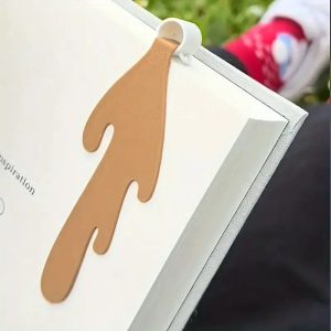 Creative Coffee Cup PU Leather Bookmark Fun Reading Gift for Book Lovers