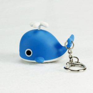 Creative Cute Sea Whale Keychain with Sounds and Light Cartoon Animal Keychain Gift
