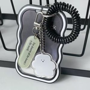 Creative Design Photocard Holder Transparent Card Holder Keychain Photo Sleeves Bus Card Case