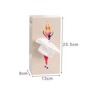 Creative Puffy Skirt Girl Tissue Box - Funny Desktop Tissue Storage Holder