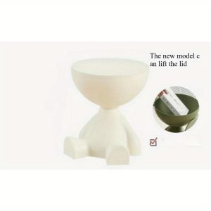 Creative Sofa Side Table,Removable Cream Style Round Coffee Table for Living Room,Simple Household Small Table Rack