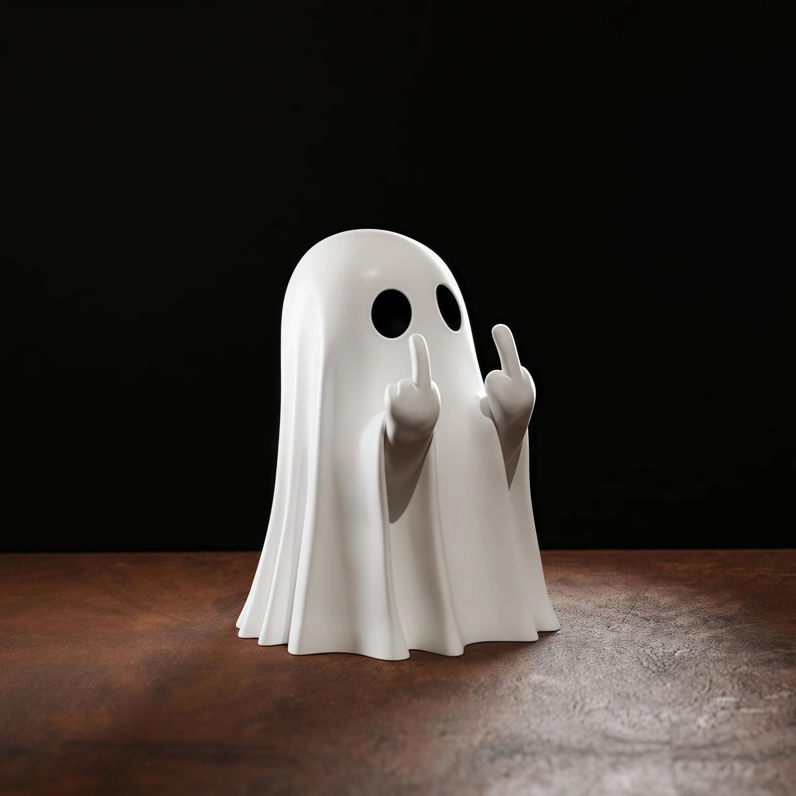 Cute Ghost Statue Halloween Table Decor Small Adorable Horror Ornament for Home and Office