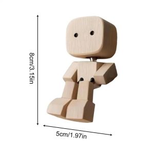 Cute Wooden Car Dance Figurine