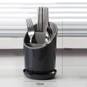 Cutlery Storage Holder, Plastic Drainer Drying Rack, Kitchen Tool, Tableware Container for Knife Spoon Fork