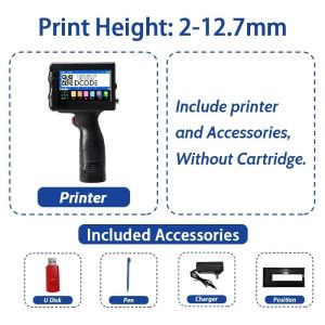 DCODE 1750PLUS Portable Handheld Inkjet Printer Text QR Barcode Label Machine