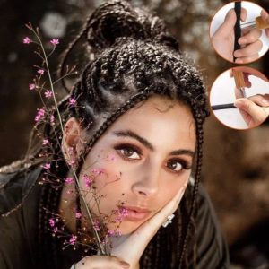 DIY Crochet Needle Hook with Bamboo Handle - Dread Knit Hair Braiding Tool Set