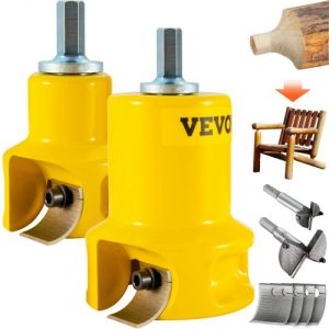 DIY Log Furniture Tenon Cutter with Dual Blades, Commercial Grade Aluminum Steel Cutter, Beginner Tool Kit